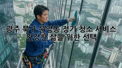 광주 북구 운암동 정기 청소 서비스: 건강한 삶을 위한 선택
