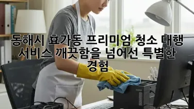 동해시 효가동 프리미엄 청소 대행 서비스: 깨끗함을 넘어선 특별한 경험